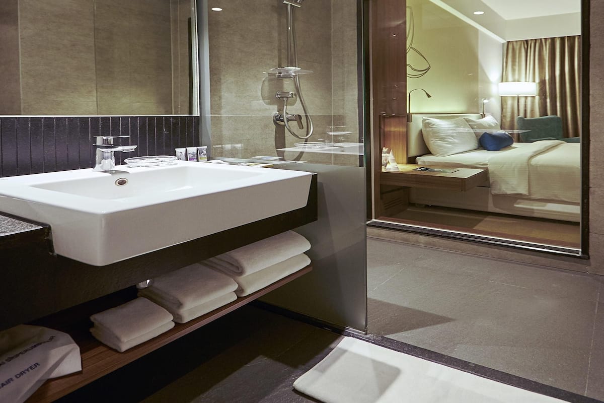 Premium bedding, memory foam beds, minibar, in-room safe