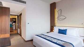 Ropa de cama de alta calidad, colchones viscoelásticos, minibar