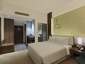 Premium bedding, memory foam beds, minibar, in-room safe