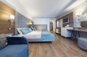 Free minibar items, in-room safe, desk, free cots/infant beds