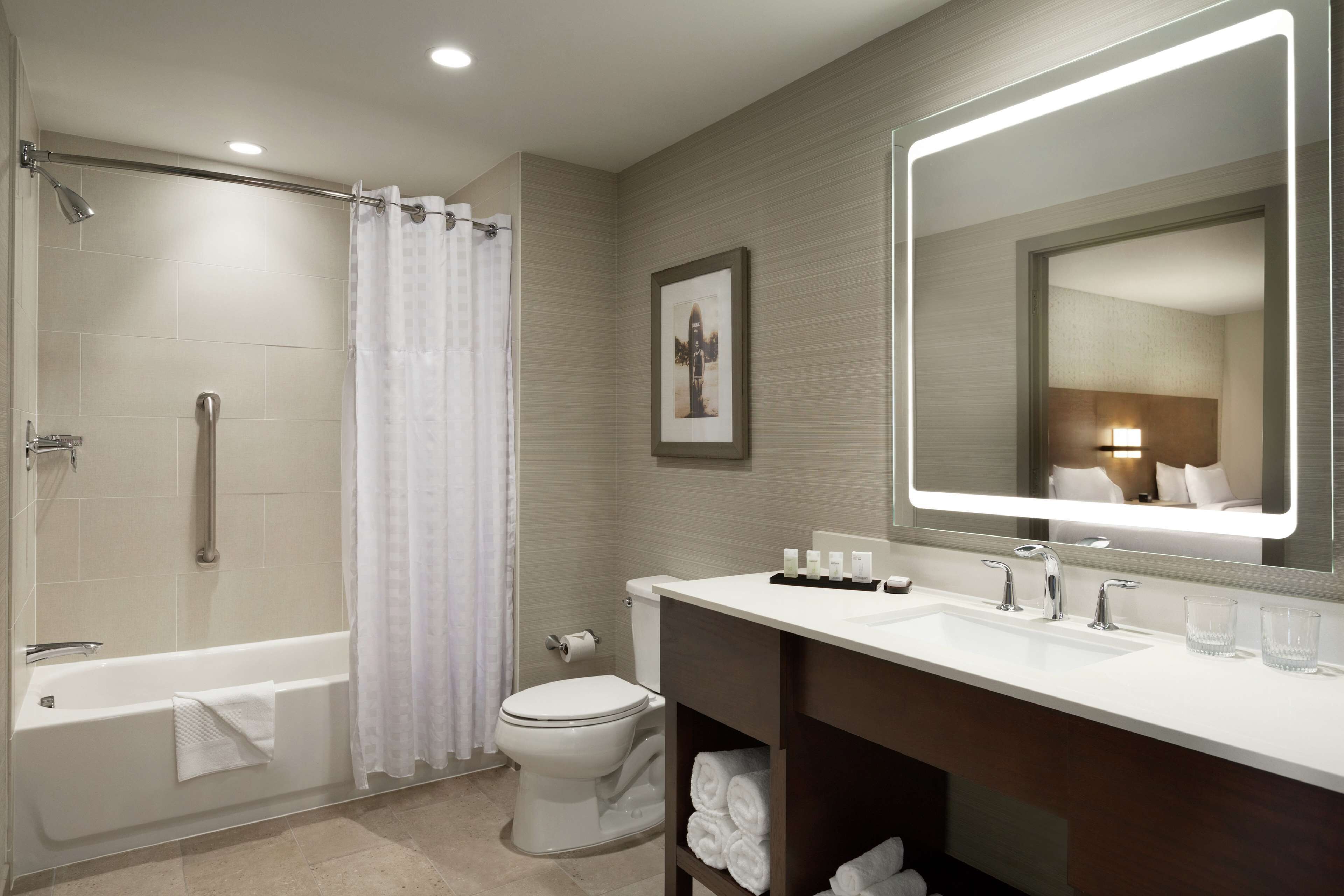 free toiletries, hair dryer, towels