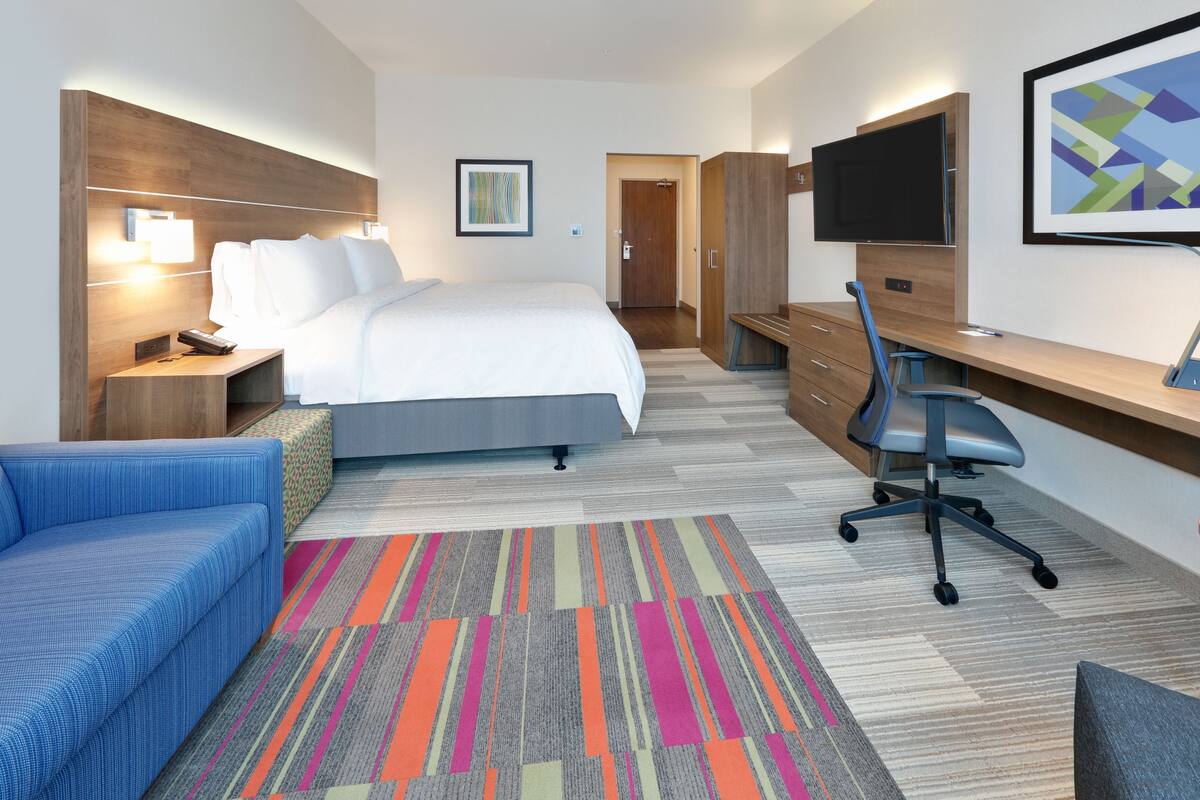 in-room safe, desk, blackout curtains, iron/ironing board