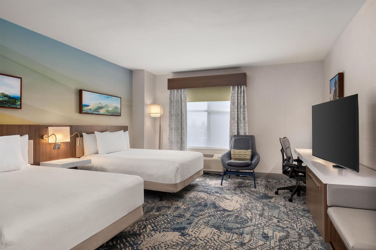 Room, 2 Queen Beds, Accessible, Non Smoking (w/ bathtub) | Hypo-allergenic bedding, in-room safe, desk, laptop workspace