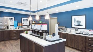 Free daily buffet breakfast