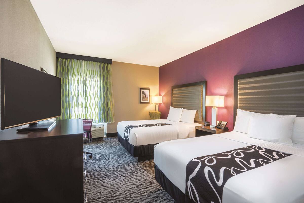 room, 2 queen beds, non smoking | pillow-top beds, desk, iron/ironing board, free wifi