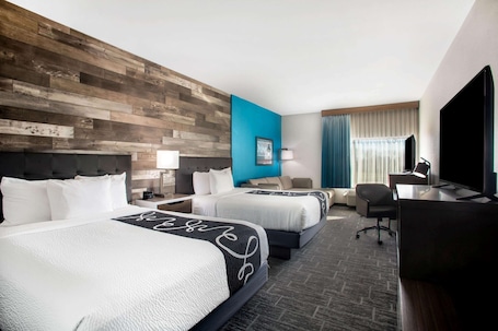 Premium bedding, down comforters, pillowtop beds, desk