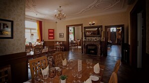 Lunch, dinner served; local and international cuisine, garden views