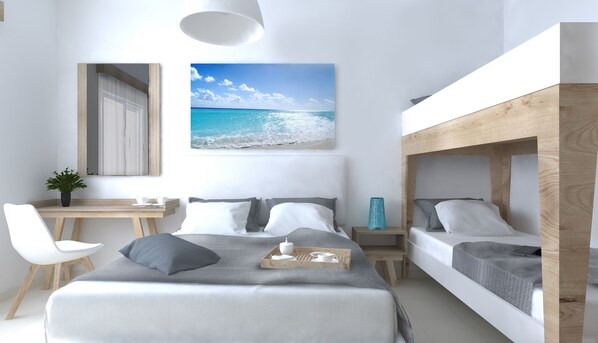 Familie suite | Een bureau, geluiddichte muren, gratis babybedden, gratis wifi