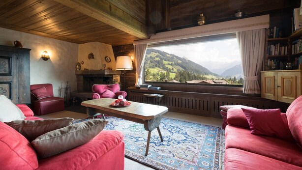 Chalet, 5 Schlafzimmer, Balkon, Bergblick | Wohnzimmer
