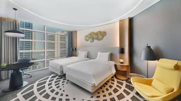 Two Double Beds Guest Room | Hypo-allergenic bedding, down comforters, minibar, in-room safe