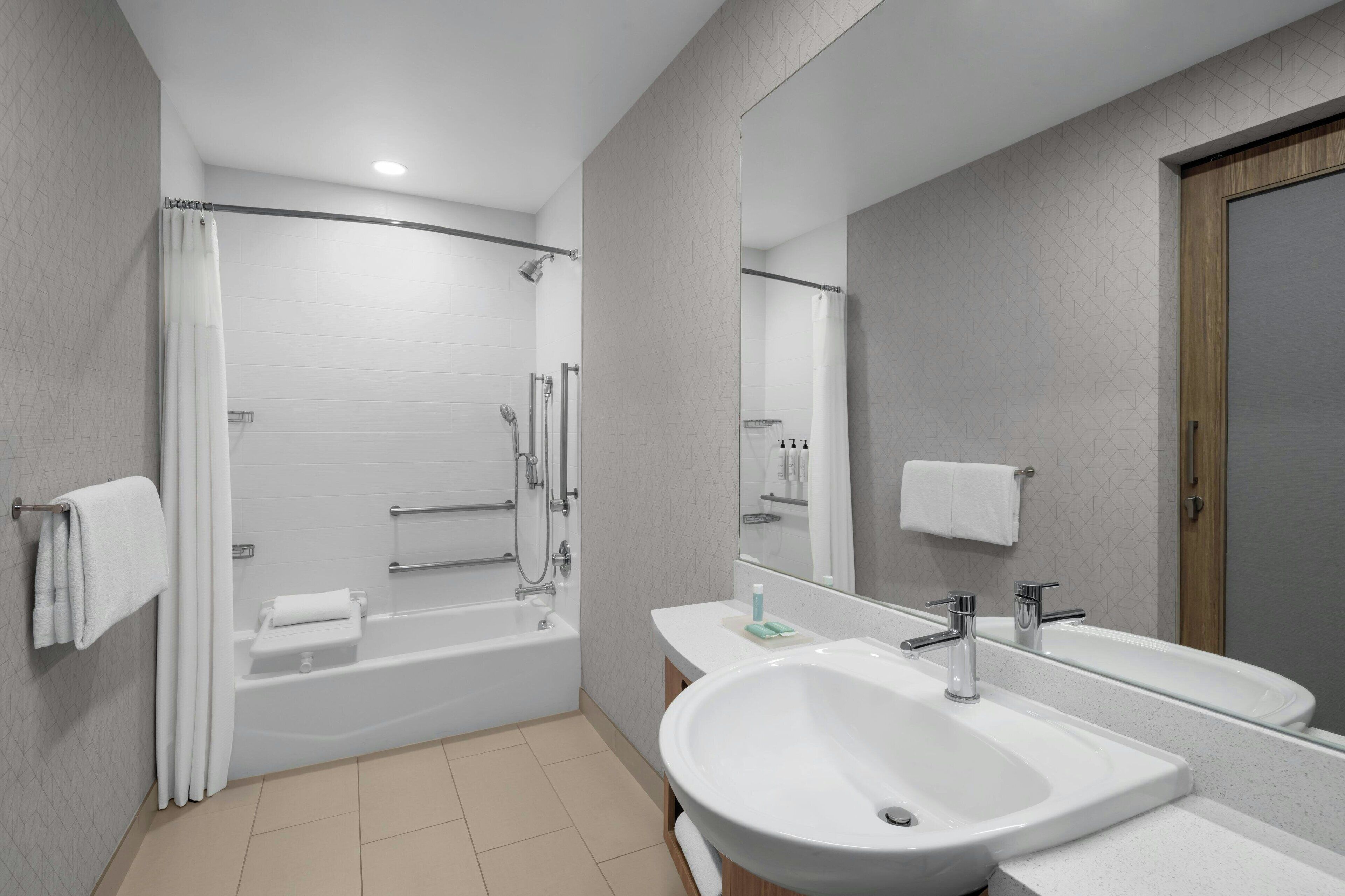 free toiletries, hair dryer, towels, soap