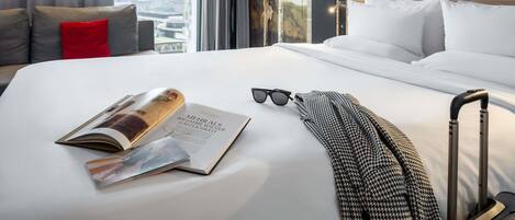 Literie hypoallergénique, coffres-forts dans les chambres