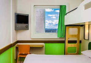 Desk, free WiFi, bed sheets