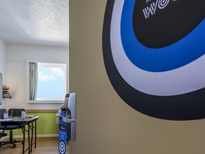 Blackout curtains, free WiFi, bed sheets