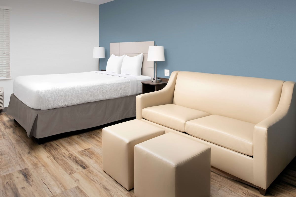 Studio – deluxe, 1 queensize-seng med sovesofa, ikke-røyk, kjøleskap og mikrobølgeovn | Skrivebord, skrivebord for bærbar PC og strykejern/-brett