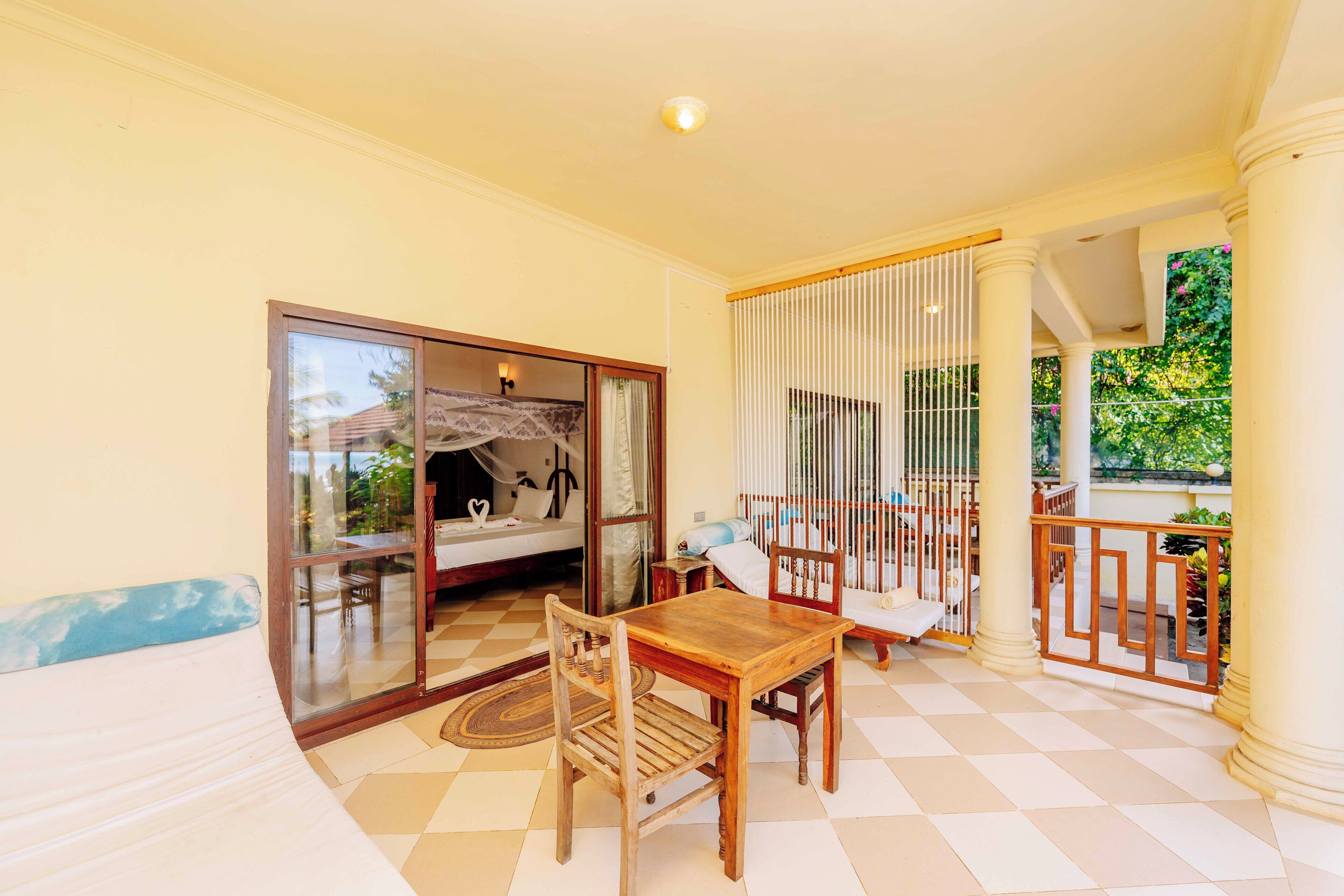 deluxe double or twin room, balcony, sea view | terrace/patio