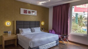 1 slaapkamer, luxe beddengoed, een minibar, een kluis op de kamer