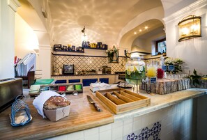 Free daily self-service breakfast 