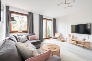 华丽公寓, 1 间卧室, 阳台, 副楼 (4 people, ul. Sobieskiego 29) | 特色装修、特色家居、熨斗/熨衣板、免费 WiFi