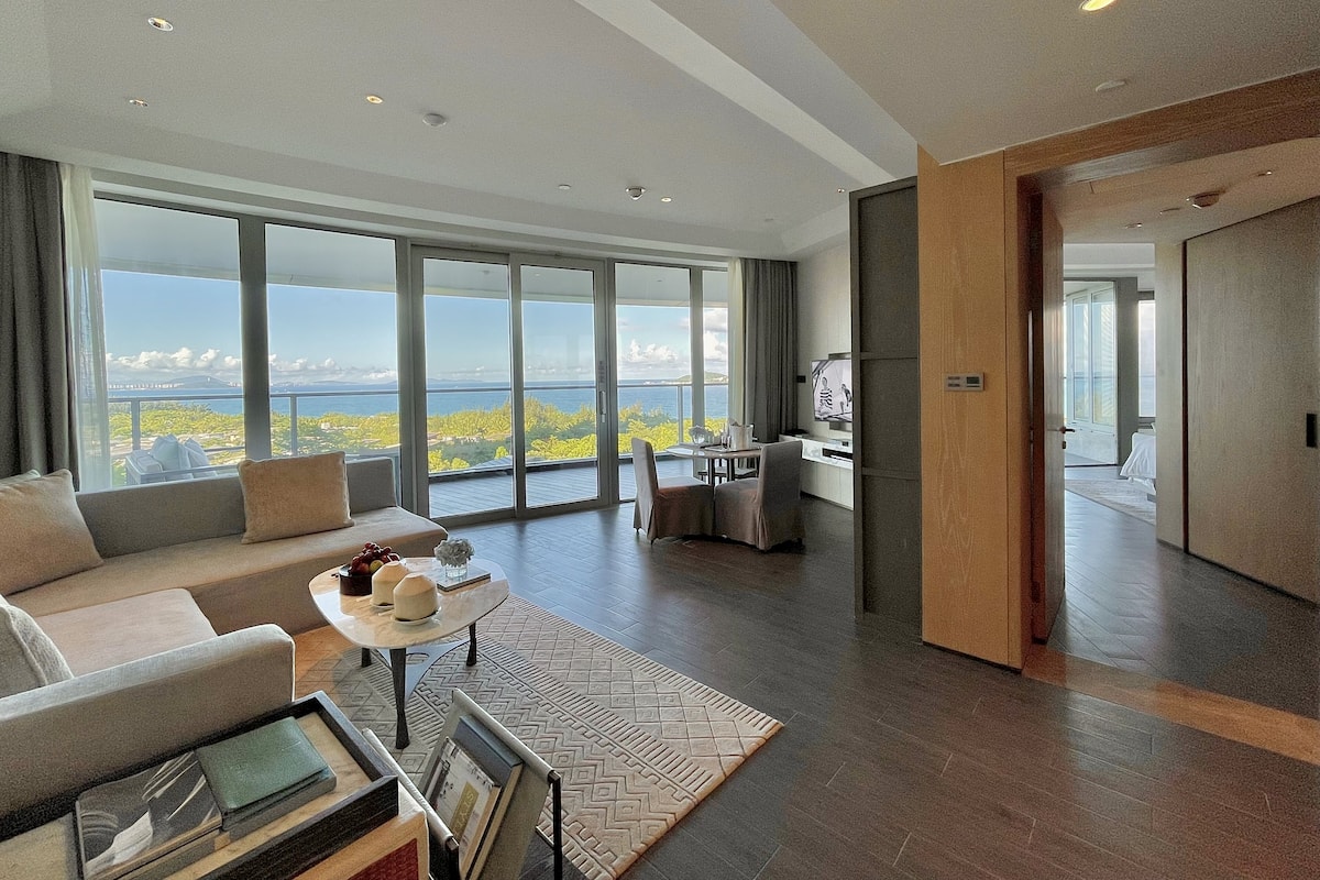 Suite, 1 Katil Raja (King), Connecting Rooms, Ocean View | Ruang tamu | TV