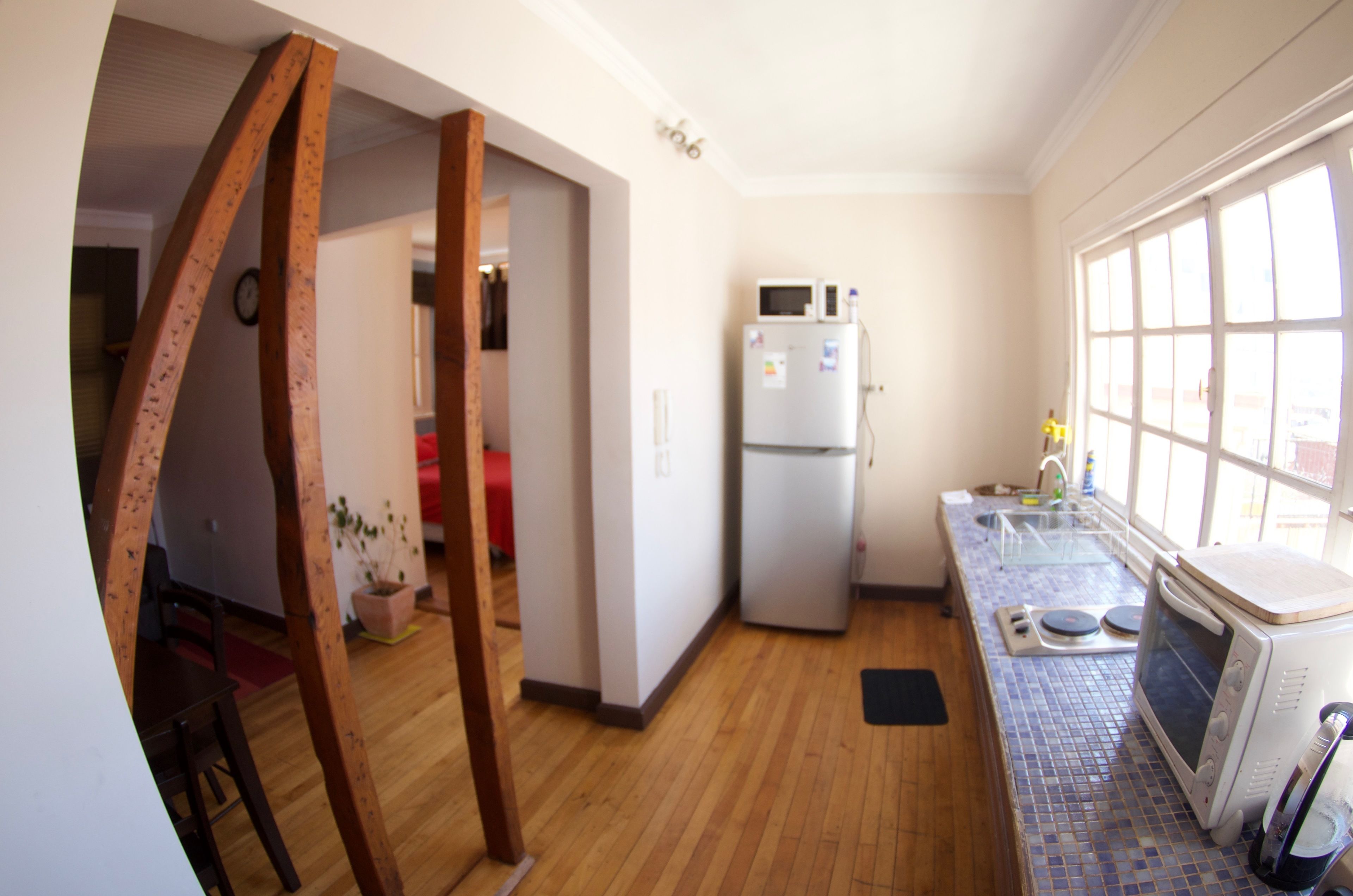 Panoramic Apartment, 1 Bedroom, Terrace, Sea View (OXF7) | Private kitchen | Fridge, microwave, oven, stovetop