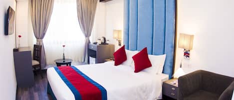1 bedroom, premium bedding, memory foam beds, minibar