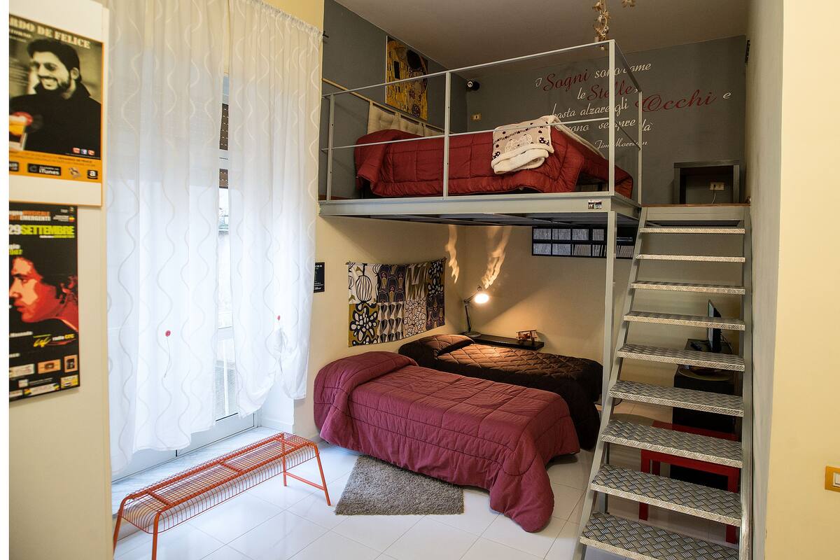 Quadruple Room, Balcony, Courtyard View | Premium bedding, desk, cribs (surcharge), WiFi (free)