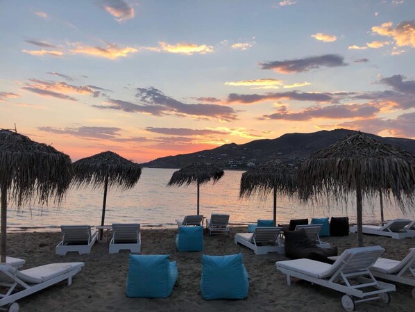 On the beach, beach bar