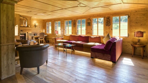 Chalet, 5 Bedrooms, Terrace, Mountain View | Living room - Gstaad - Great Luxurious Farmhouse (Saanen)