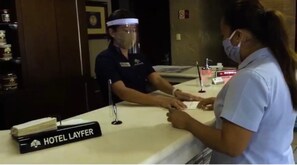 Check-in/check-out kiosk