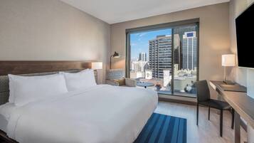 Peralatan tempat tidur premium, gebar bulu kapas, peti besi dalam bilik