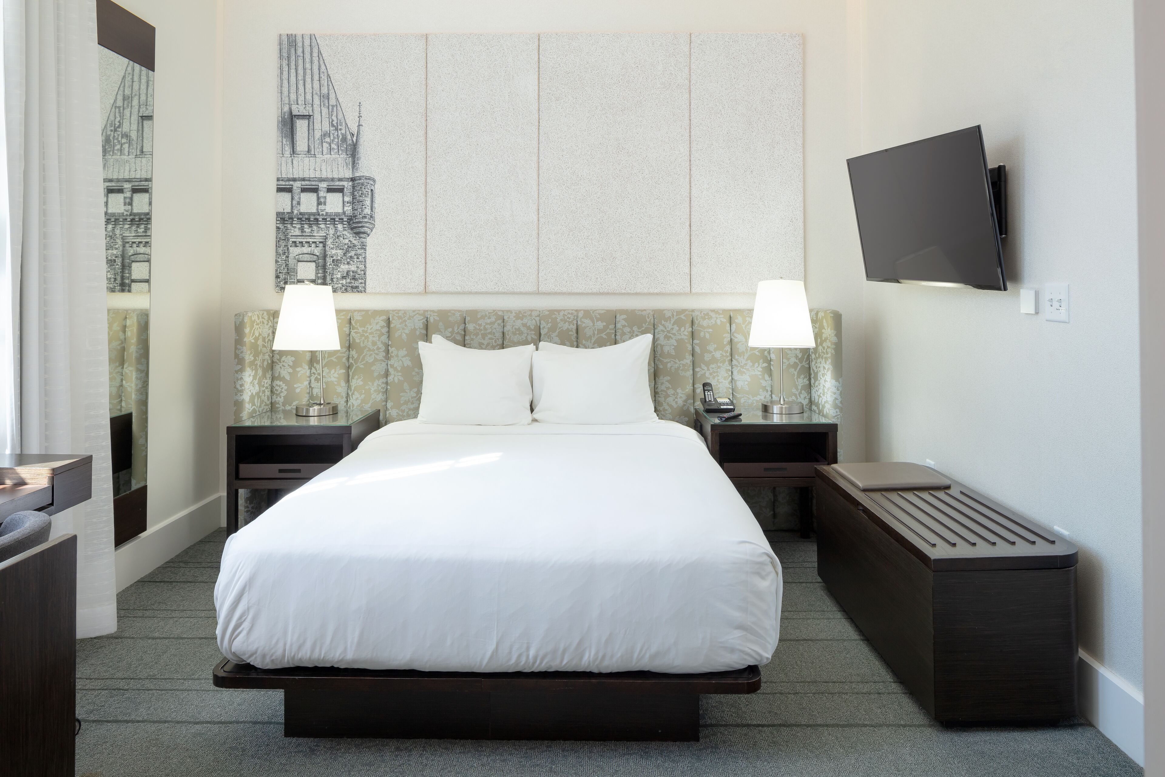 in-room safe, desk, blackout curtains, soundproofing