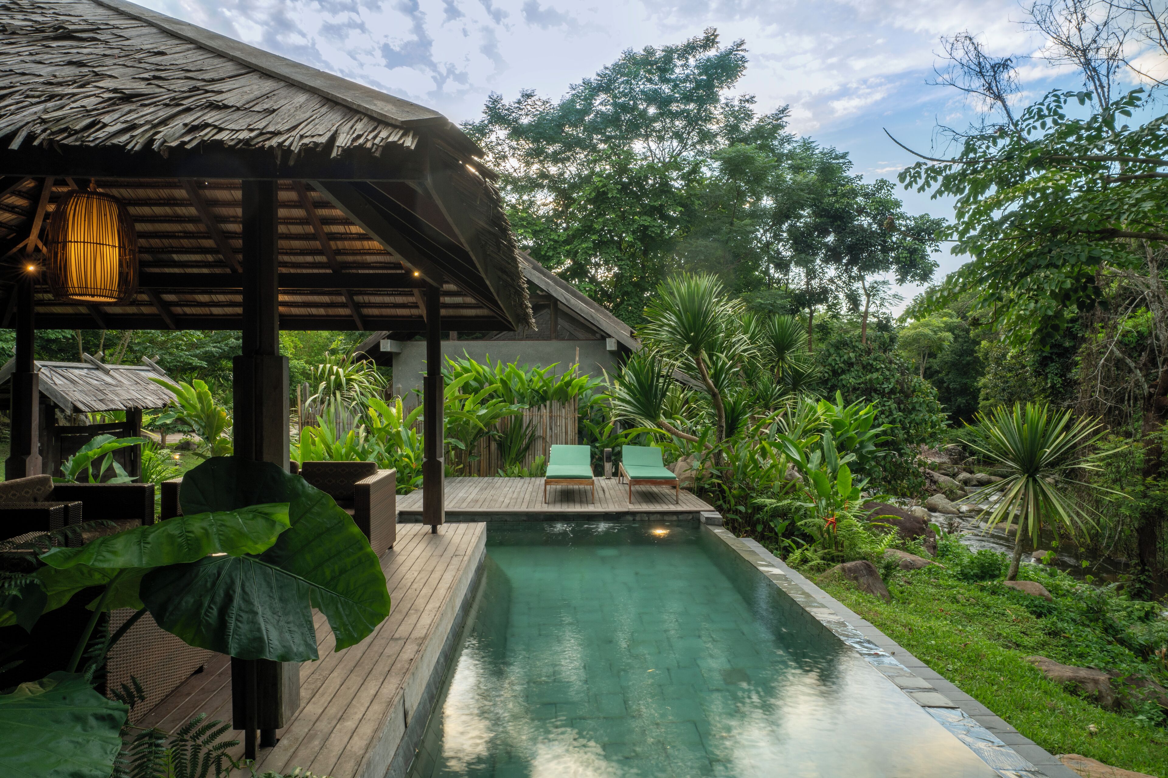 river view private pool villa | outdoor pool | outdoor pool, pool umbrellas, pool loungers