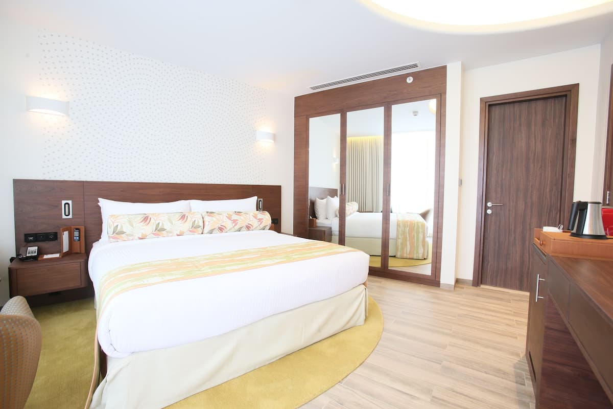 1 bedroom, Egyptian cotton sheets, premium bedding, down duvets