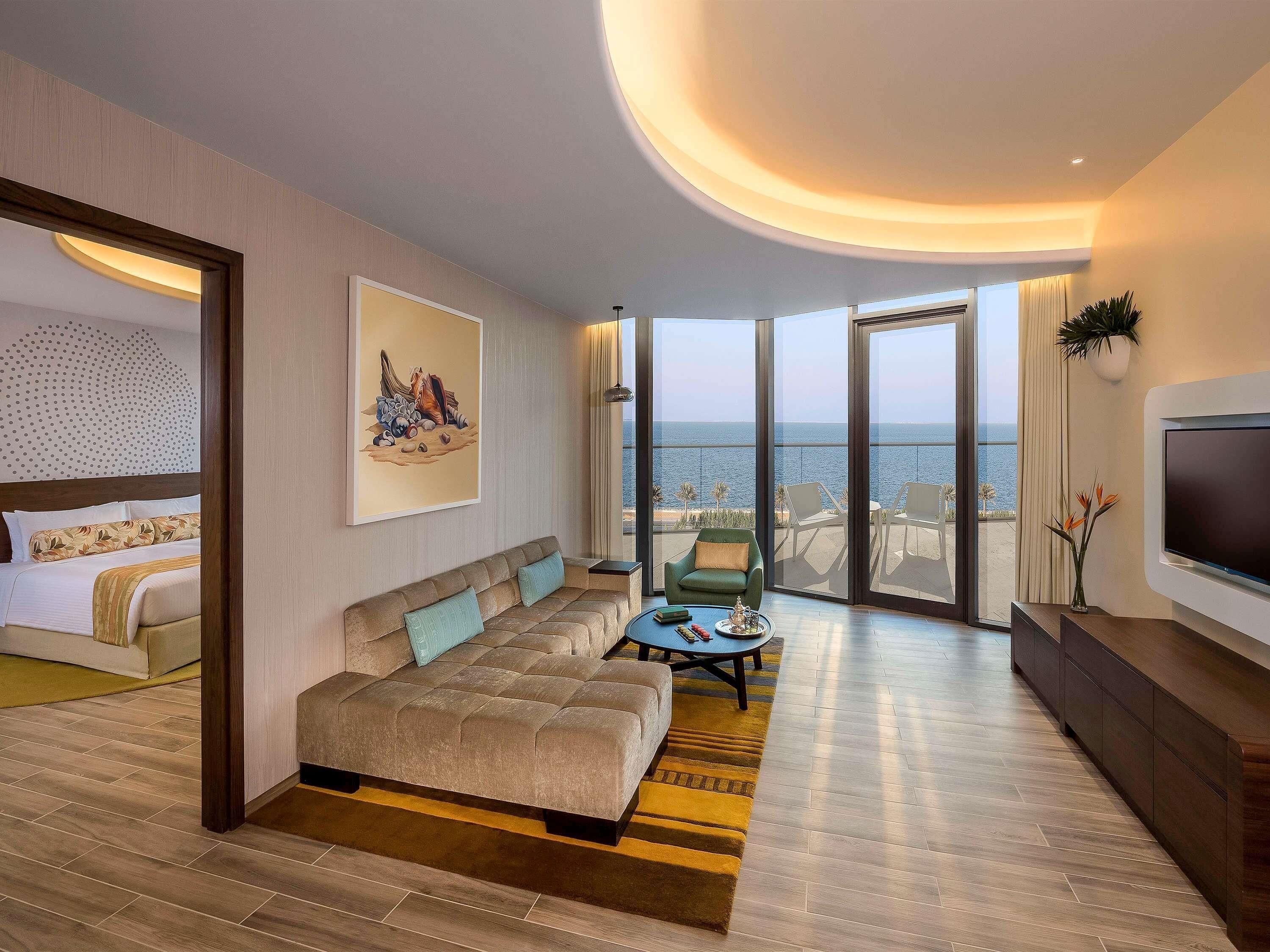 Suite Prestige, 1 chambre, balcon (Palm Sea View and Club Lounge Access) | Draps en coton égyptien, literie de qualité, couette en duvet
