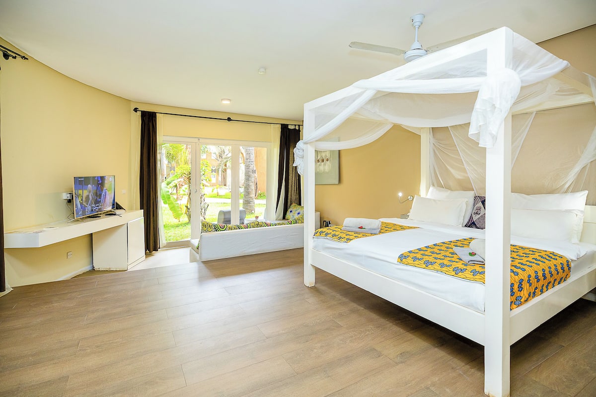 1 habitación y ropa de cama de alta calidad