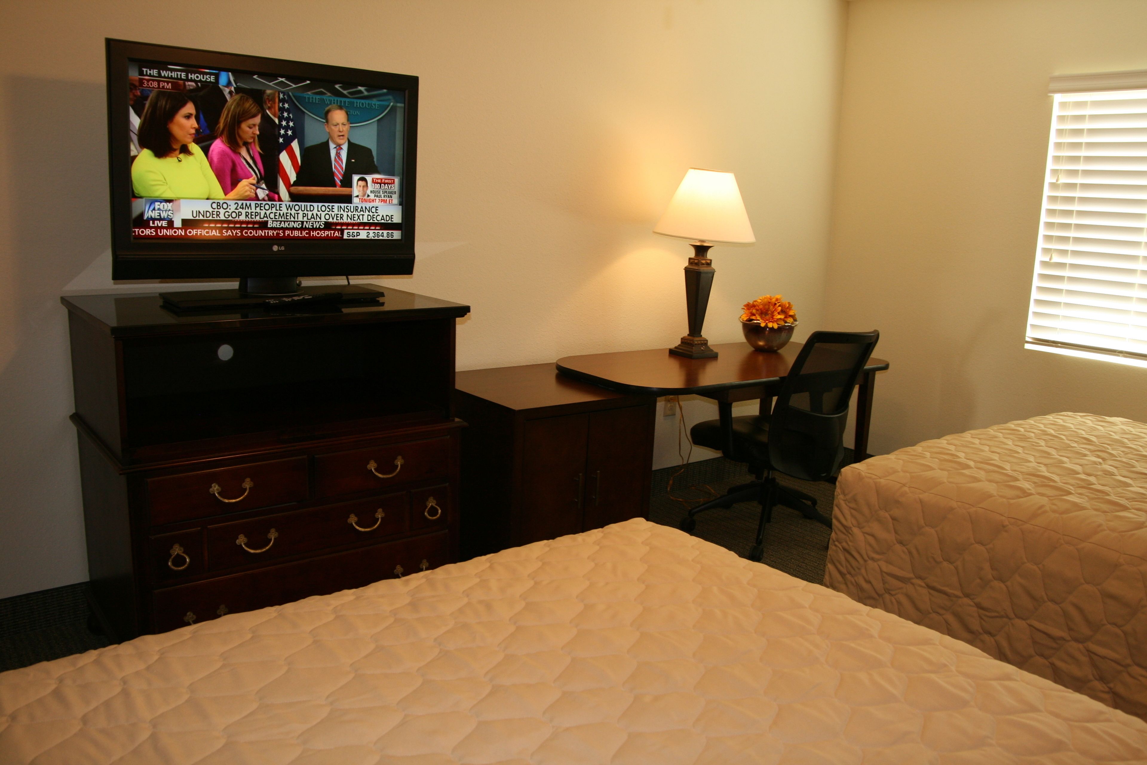 standard suite, 2 queen beds | 1 bedroom, desk, free wifi, bed sheets