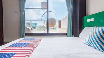 Family Room | Desk, blackout drapes, soundproofing, free WiFi