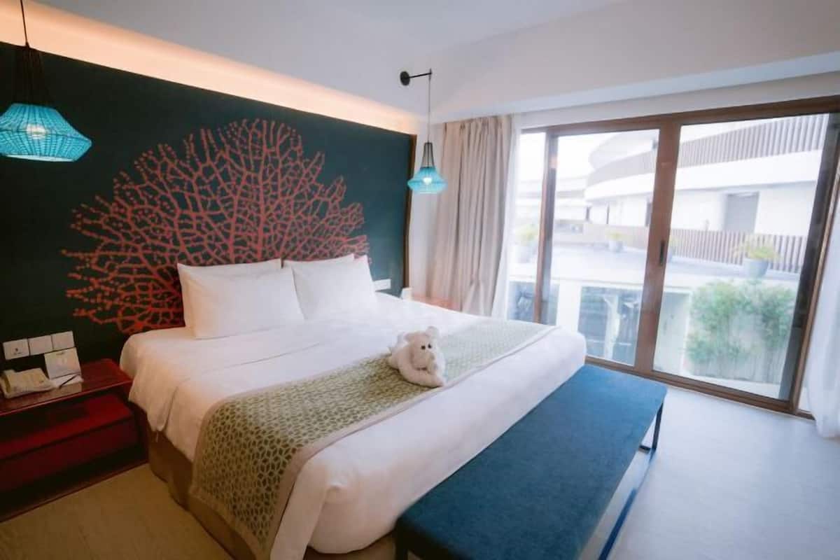 1 slaapkamer, een minibar, een kluis op de kamer, een bureau