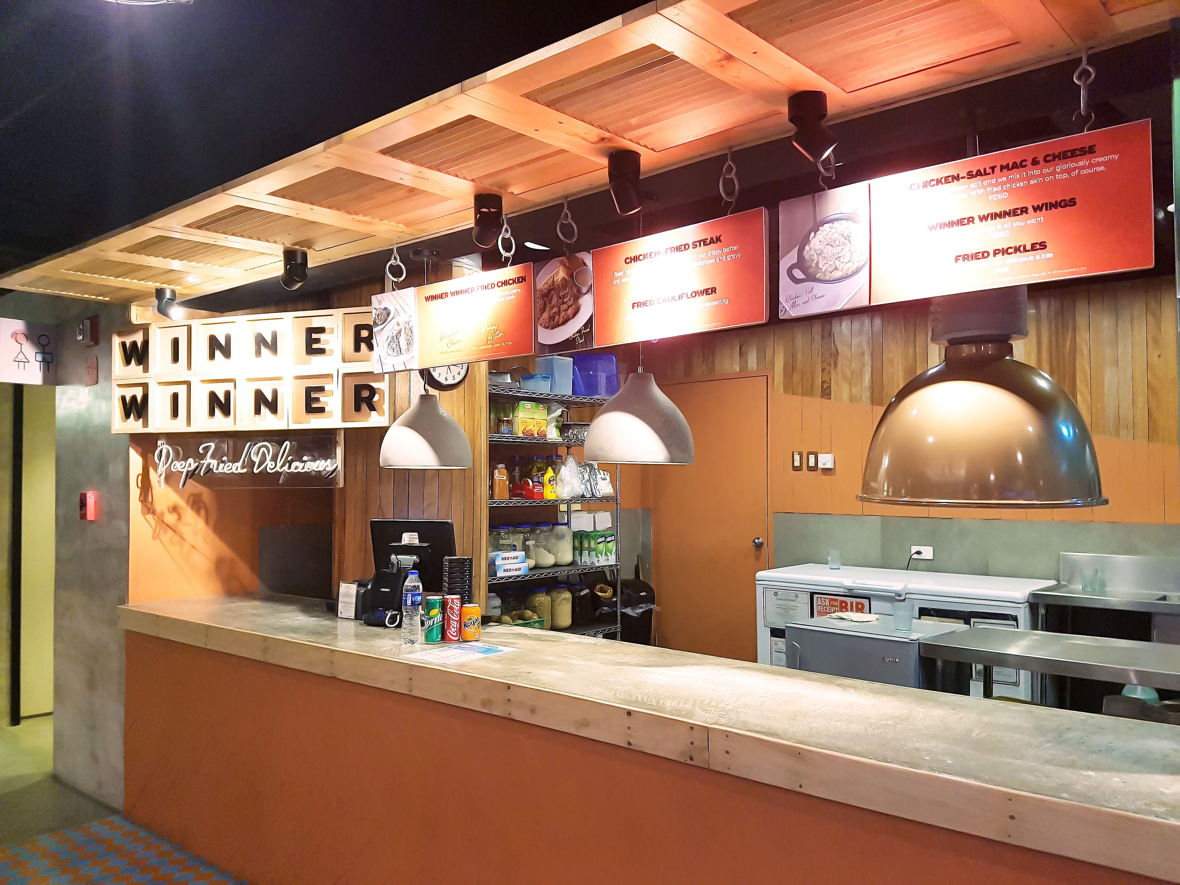 breakfast, lunch and dinner served