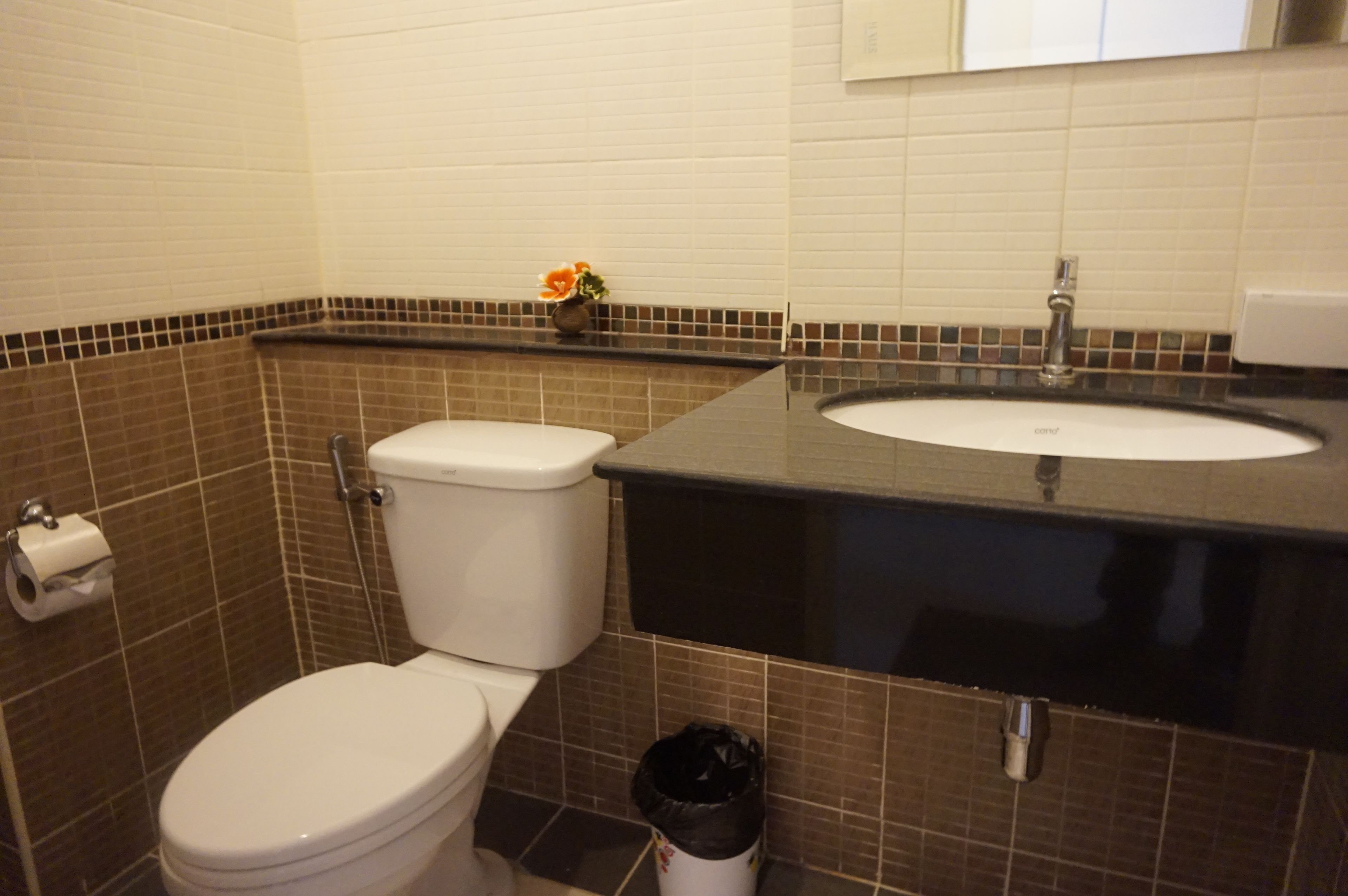 standard twin room | bathroom | shower, free toiletries, hair dryer, towels