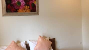 Desk, blackout curtains, free WiFi