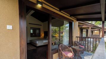 Deluxe Villa, 1 Bedroom, Terrace, River View | 1 bedroom, in-room safe, desk, iron/ironing board