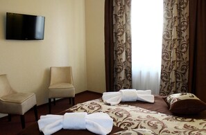 Desk, iron/ironing board, free WiFi, bed sheets