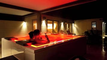 Heitur pottur utandyra