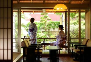 Japanese Style Room, 10 Tatami with Open Air Bath, Non Smoking | In-room safe, desk, laptop workspace, free WiFi