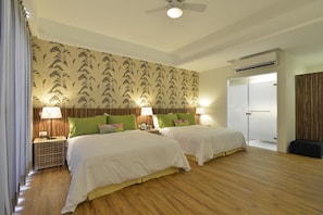Individually decorated, individually furnished, desk, blackout curtains