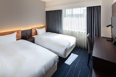 (Upper Floor) Comfort Twin Room, Non Smoking | Free WiFi, bed sheets. Shin Iizuka Station Hotel