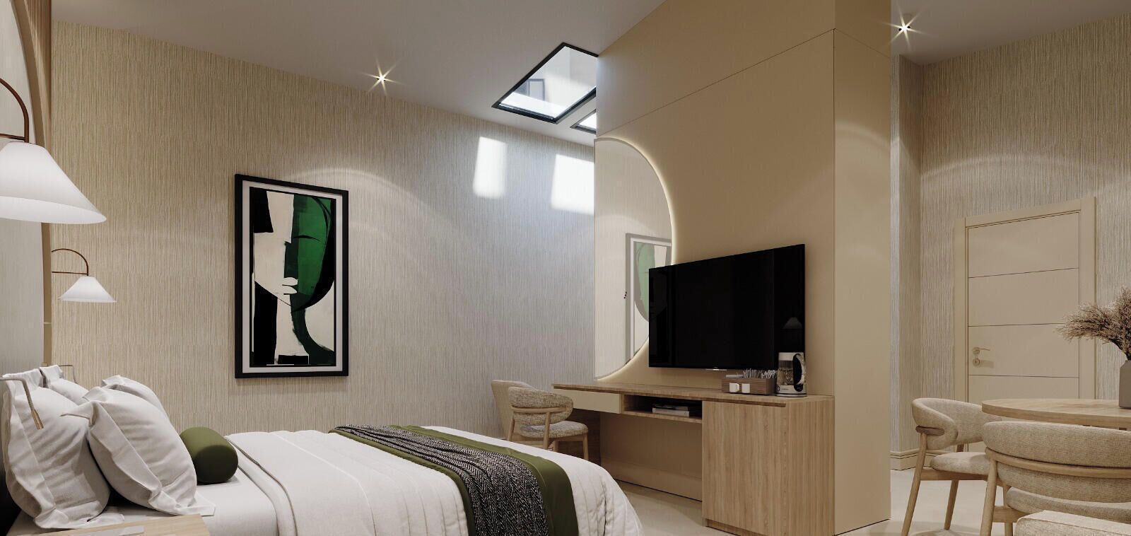 Studio Suite Premium | 1 kamar tidur, seprai Frette Italia, dan seprai premium