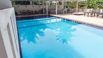 Deluxe Double Room, 1 King Bed, Refrigerator, Poolside | View from room